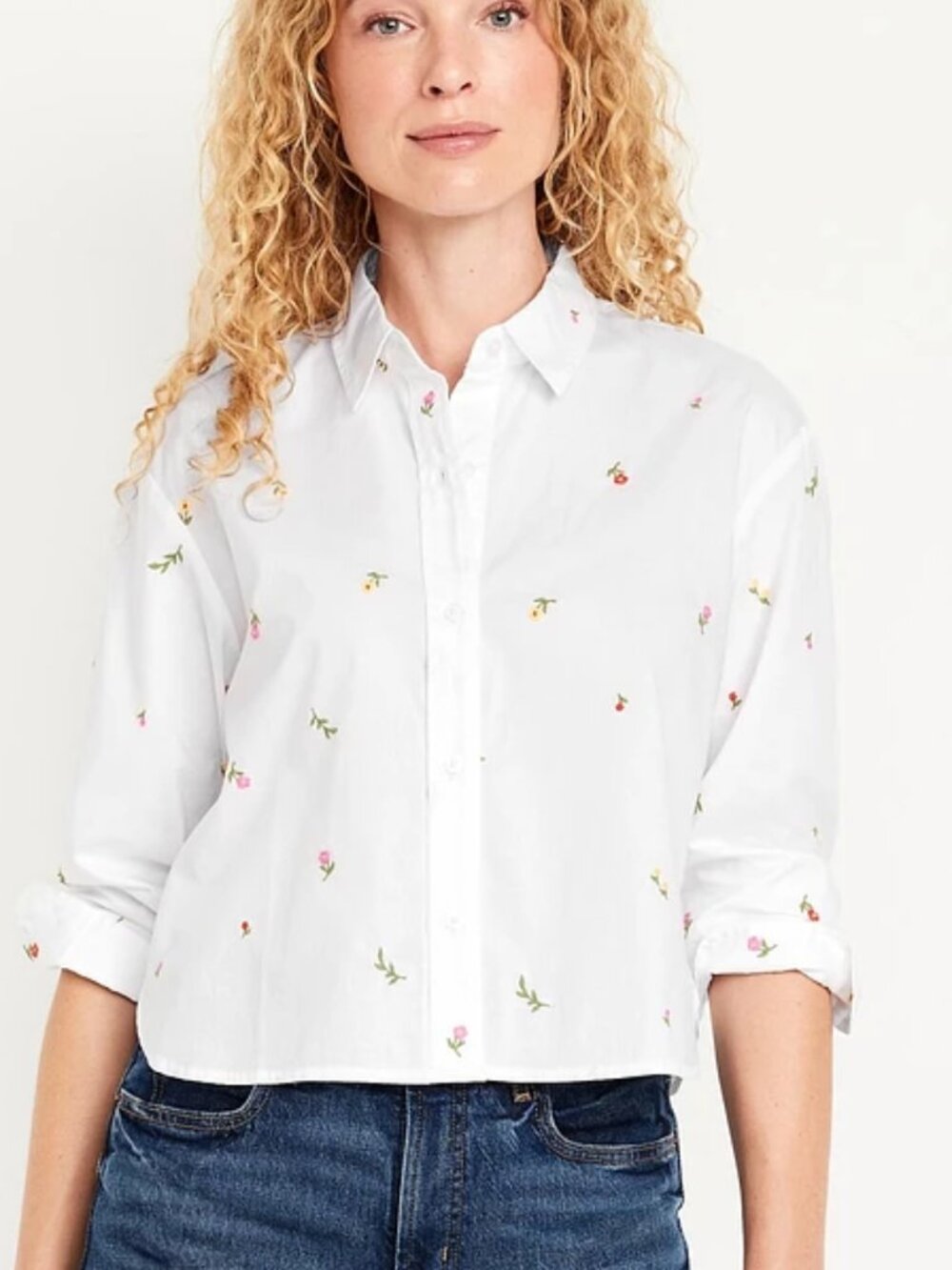 Old Navy Cropped Button Down